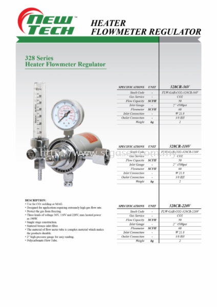 CO2 HEATER REGULATOR 36V Gas Regulators  Welding / Cutting / Heating Equipment Kuala Lumpur (KL), Malaysia, Selangor Supplier, Suppliers, Supply, Supplies | ST Gases Trading Sdn Bhd
