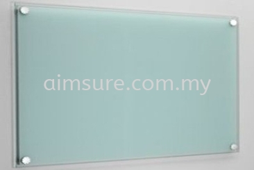 Tempered glass writing board with stainless steel nuts