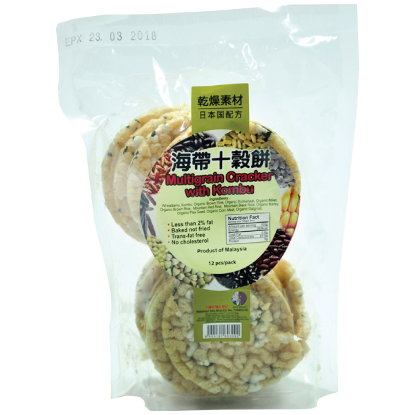 Multigrain Cracker With Kombu SNACKS & COOKIES Malaysia, Selangor, Kuala Lumpur (KL), Klang, Petaling Jaya (PJ) Manufacturer, Wholesaler, Supplier, Importer | Matahari Sdn Bhd