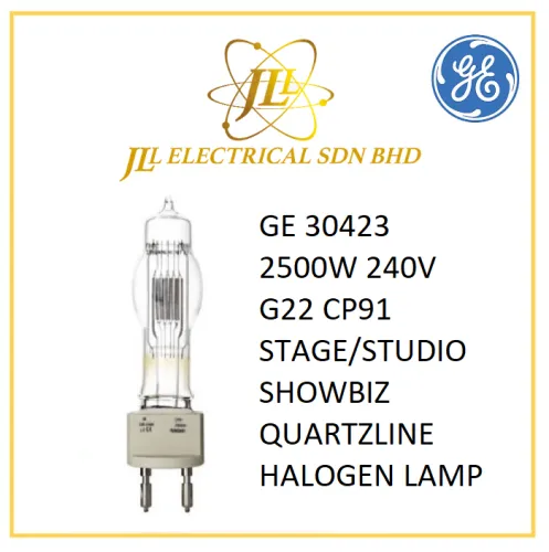 GE 30423 2500W 240V G22 CP91 STAGE/STUDIO SHOWBIZ QUARTZLINE HALOGEN LAMP