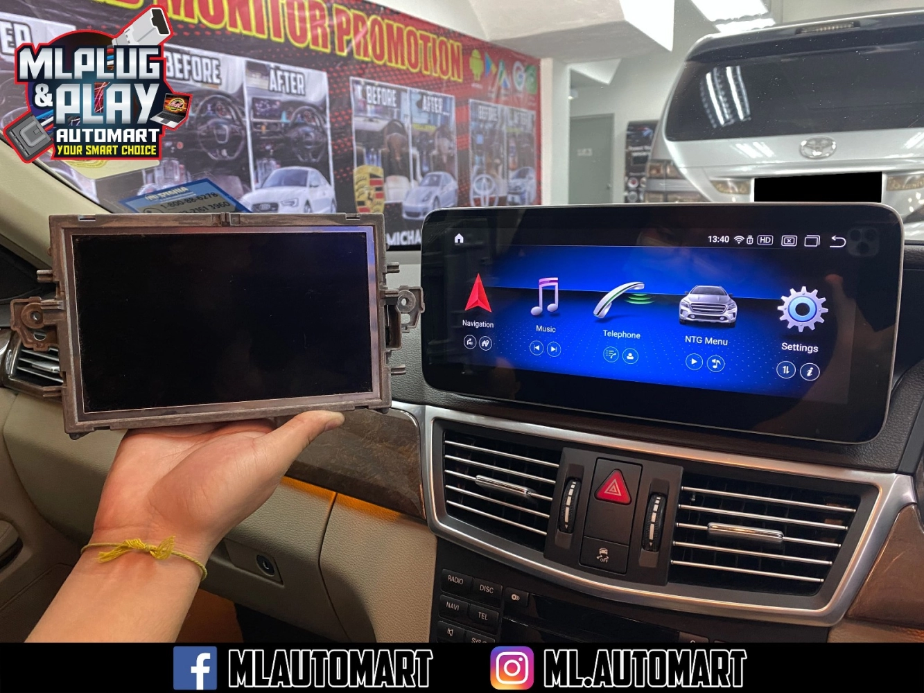 Mercedes Benz E Class W212 Pre Facelift Android Monitor