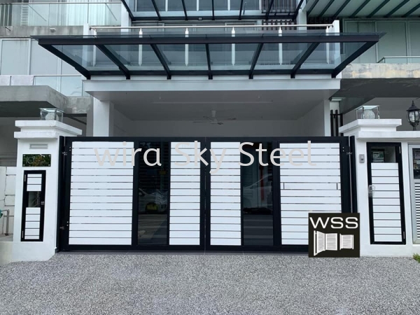 176 Inline, Netting, Glass Series Aluminium Trackless Folding Gate Selangor, Malaysia, Kuala Lumpur (KL), Semenyih Supplier, Suppliers, Supply, Supplies | Wira Sky Steel Sdn Bhd