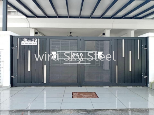 172 Inline, Netting, Glass Series Aluminium Trackless Folding Gate Selangor, Malaysia, Kuala Lumpur (KL), Semenyih Supplier, Suppliers, Supply, Supplies | Wira Sky Steel Sdn Bhd