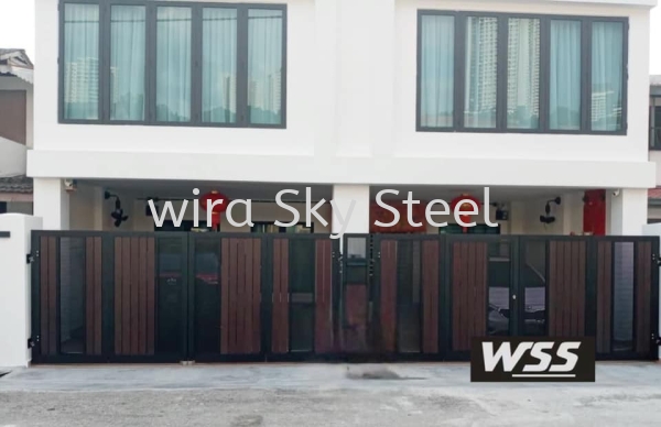 Aluminium Trackless Gate  Aluminium Gate Inline ,Netting ,Glass Series Selangor, Malaysia, Kuala Lumpur (KL), Semenyih Supplier, Suppliers, Supply, Supplies | Wira Sky Steel Sdn Bhd