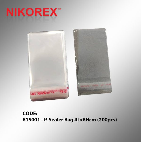 615001 to 615020 - P.SEALER BAG (200PCS)  PACKAGING Malaysia, Johor Bahru (JB), Kuala Lumpur (KL), Selangor, Melaka, Perak, Pahang, Singapore Supplier, Manufacturer, Supply, Supplies | Nikorex Display Products (M) Sdn Bhd