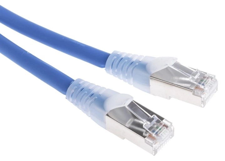  778-5149 - RS PRO Shielded Cat6a Cable Assembly 500mm, Blue, Male RJ45/Male RJ45