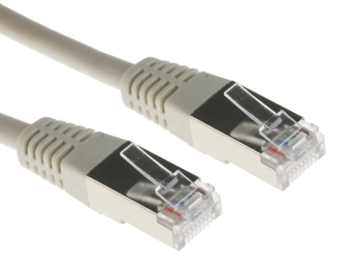 333-6554 - RS PRO Grey PVC Cat5 Cable F/UTP, 1m Male RJ45/Male RJ45