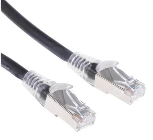 557-424 RS PRO Black Cat6 Cable F/UTP LSZH Male RJ45/Male RJ45, Terminated, 5m