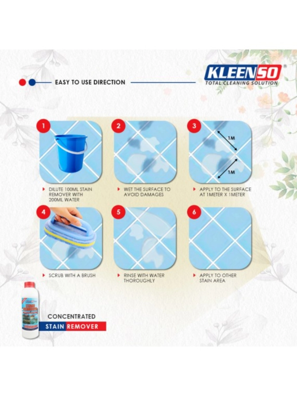 1L KLEENSO CONCENTRATED STAIN REMOVER