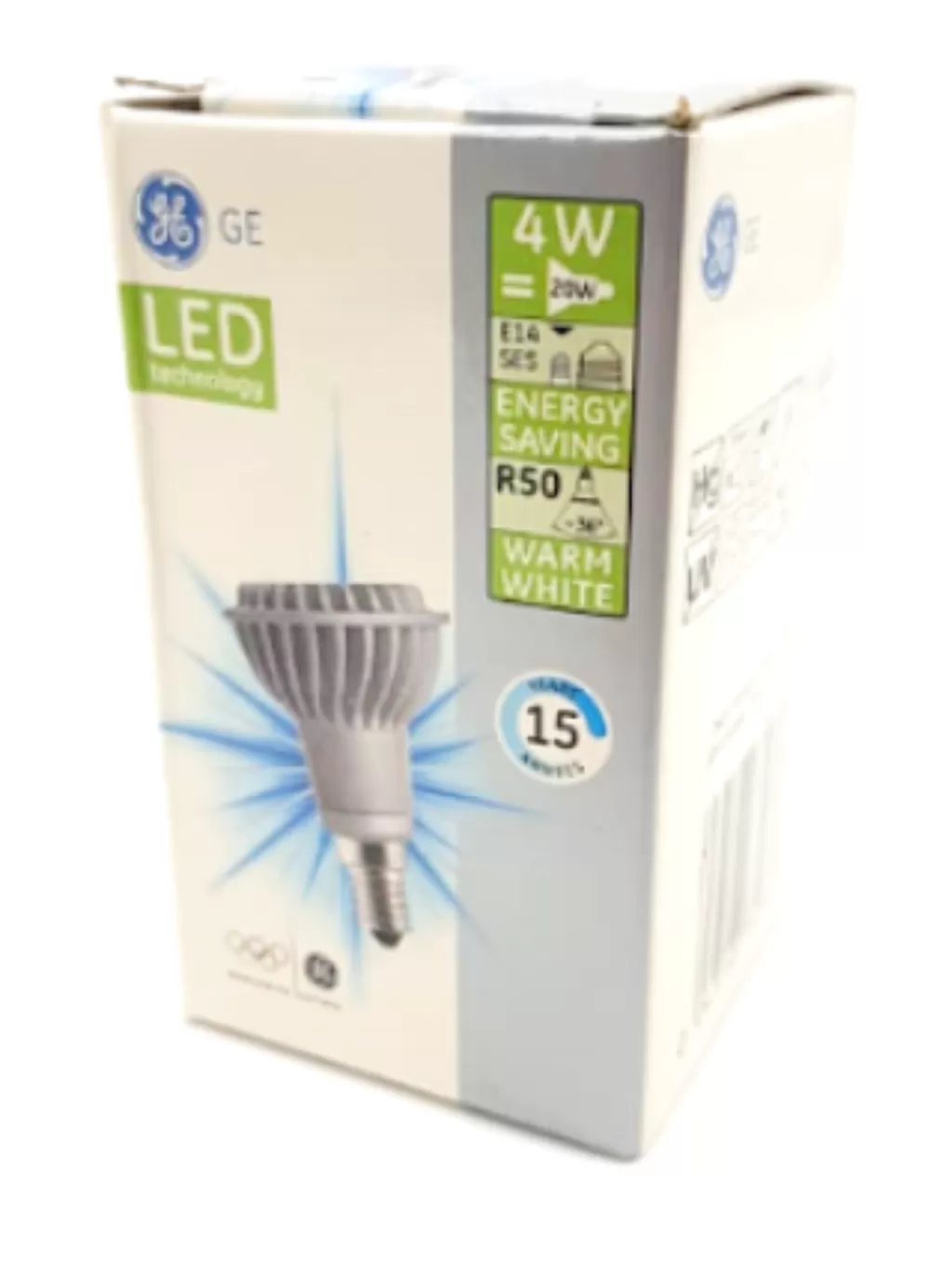 GE LED BULB LED4 4W R50 830 E14 240V ~36D WFL 72589 3000K WARMWHITE