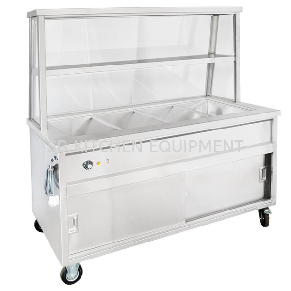 Stainless Steel Ban Marie with Glass Overshelf Kitchen Equipment Selangor, Malaysia, Kuala Lumpur (KL), Sungai Buloh Supplier, Suppliers, Supply, Supplies | SB KITCHEN EQUIPMENT