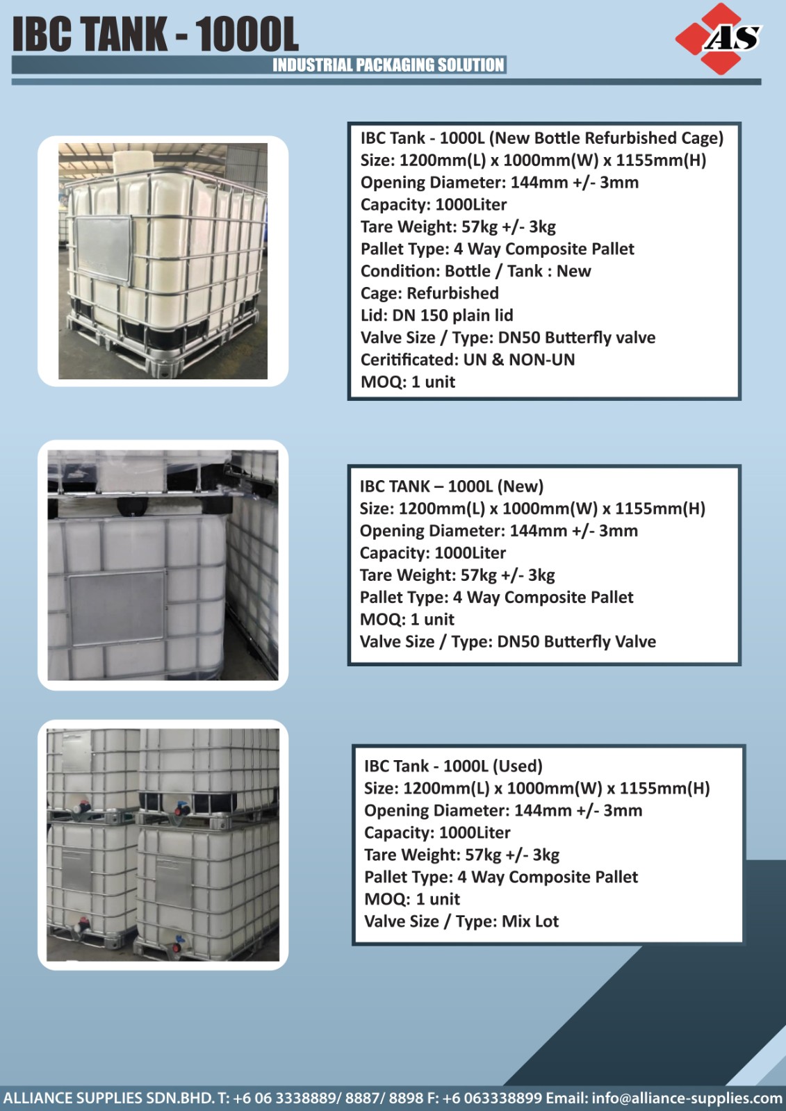 IBC Tank - 1000L IBC Tank (uusiIBC Tank - 1000L IBC Tank (uusi  