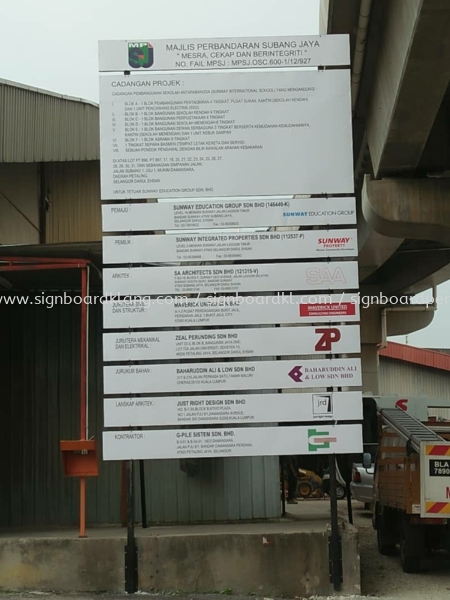 Construction Project Signboard at Kuala Lumpur klang Selangor CONSTRUCTION BOARD Klang, Malaysia Supplier, Supply, Manufacturer | Great Sign Advertising (M) Sdn Bhd