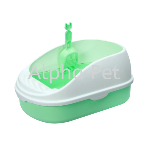 Cat Litter Tray With Cover & Scoop (CP6004)