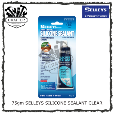 75gm SELLEYS SILICONE SEALANT CLEAR