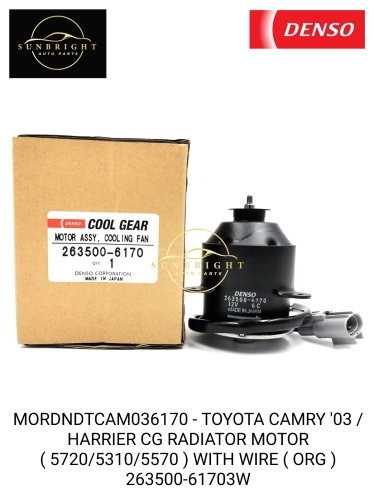 MORDNDTCAM036170 - TOYOTA CAMRY '03 / HARRIER CG RADIATOR MOTOR ( 5720/5310/5570 ) WITH WIRE ( ORG ) 263500-61703W