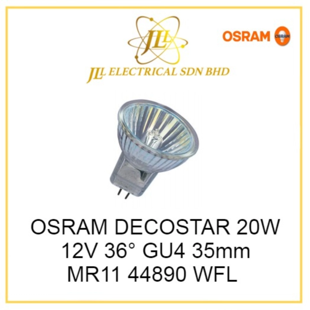 OSRAM DECOSTAR 20W 12V 36° GU4 35mm MR11 44890 WFL OSRAM Kuala Lumpur (KL),  Selangor, Malaysia Supplier, Supply, Supplies, Distributor