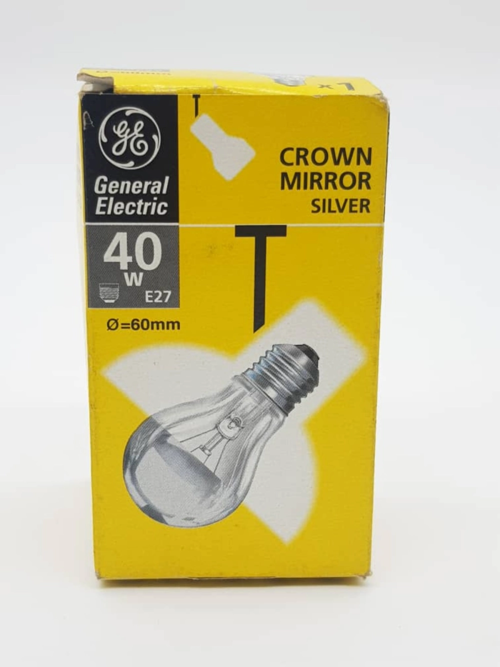 GE TOP MIRROR BULB 100W E27 230V 1000LM 60mm CROWN MIRROR SILVER