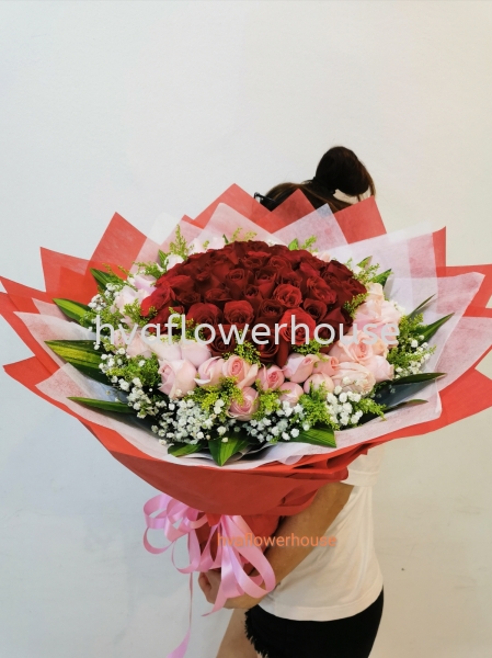 100 Stlk Mix Colour  Big Bouquet Johor Bahru (JB), Malaysia, Ulu Tiram Supplier, Suppliers, Supply, Supplies | HV A Flower House