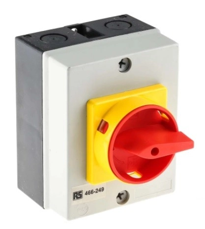 466-249 RS PRO 4 Pole DIN Rail Non Fused Isolator Switch - 20 A Maximum Current, 7.5 kW Power Rating