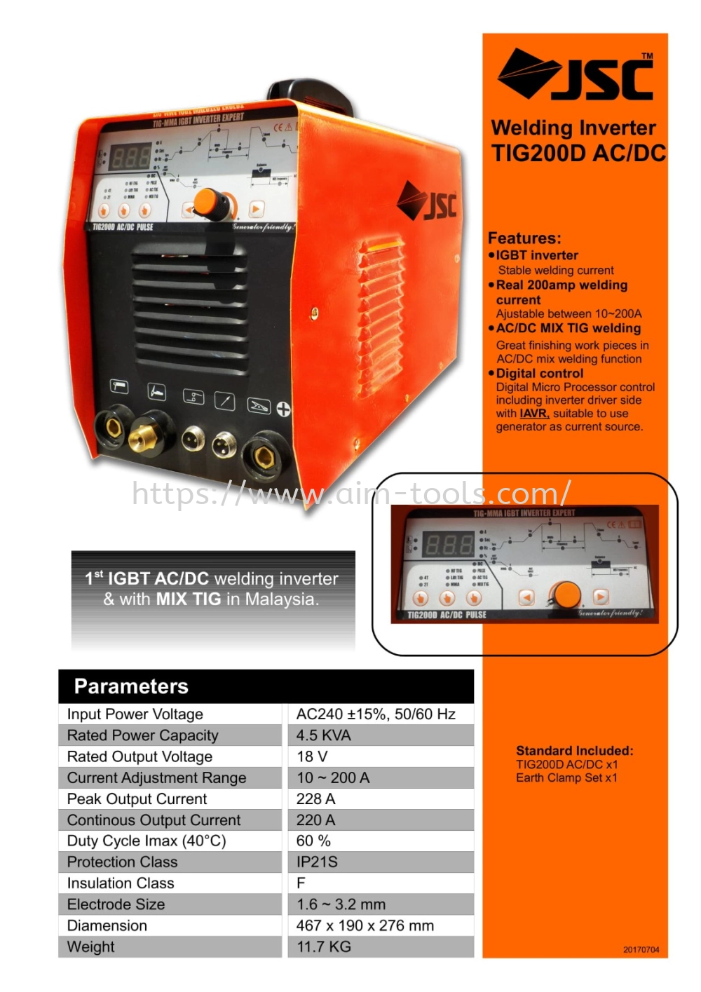 Welding Machine TIG200D AC-DC