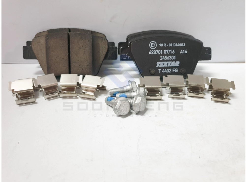 Audi A1, A3, Volkswagen Beetle, Golf V/ VI, Jetta III/ IV, Scirocco and Touran - Rear Brake Pad Set (TEXTAR) 