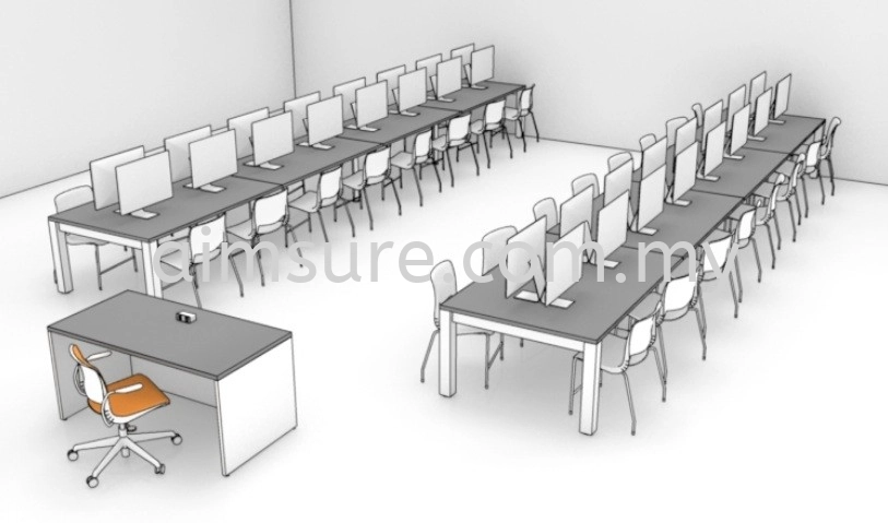 Office Workstation design 2 (3D drawing)