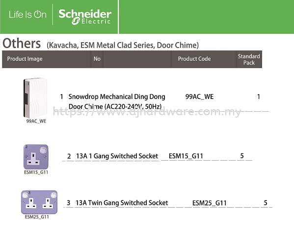 SCHNEIDER ELECTRIC KAVA ESM METAL CLAD SERIES DOOR CHIME 13A 1GANG SWITCHED SOCKET (WS) MOUNTING BOX CABLES LIGHTING & ELECTRICAL Selangor, Malaysia, Kuala Lumpur (KL), Sungai Buloh Supplier, Suppliers, Supply, Supplies | DJ Hardware Trading (M) Sdn Bhd