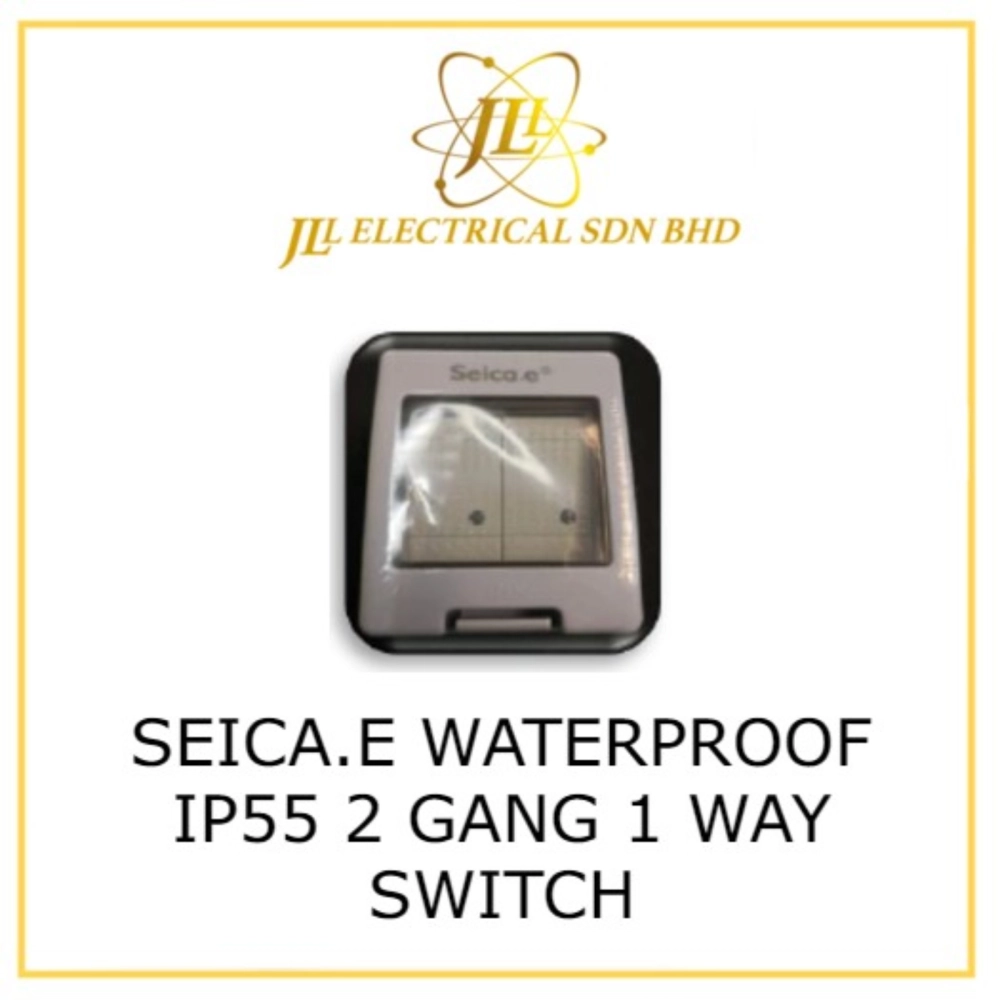 SEICA.E WATERPROOF IP55 2 GANG 1 WAY SWITCH WPS55S2G1W