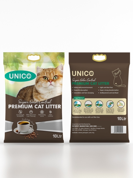 60030 Unico 10L Cat Litter - Coffee Bentonite Unico Cat Litter Selangor, Malaysia, Kuala Lumpur (KL), Sungai Buloh Supplier, Suppliers, Supply, Supplies | Petopet Marketing Sdn Bhd