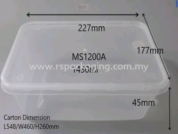 MS-1200A BASE+LIDS (300 PCS)x2 RECTANGLE PLASTIC CONTIANER MICROWAVEABLE PLASTIC CONTAINNER Kuala Lumpur (KL), Malaysia, Selangor, Kepong Supplier, Suppliers, Supply, Supplies | RS Peck Trading