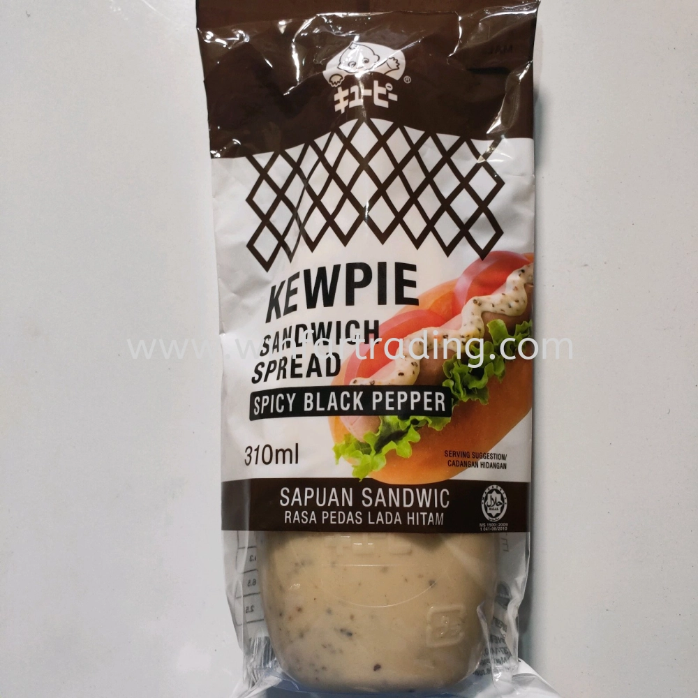 KEWPIE SANDWICH SPREAD SPICY BLACK PEPPER 310ML BC 955582200108