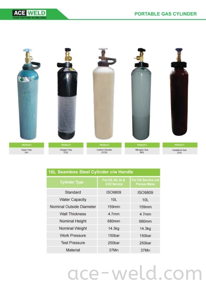 Portable Gas Cylinder Gas Cylinder Gas Equipments Selangor, Malaysia, Kuala Lumpur (KL), Puchong Supplier, Suppliers, Supply, Supplies | ACE Weld Sdn Bhd