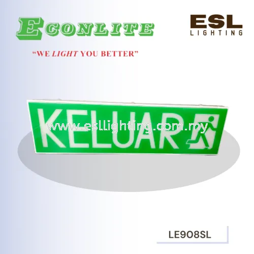 ECONLITE SELF-CONTAINED EMERGENCY KELUAR SIGN LE908SL