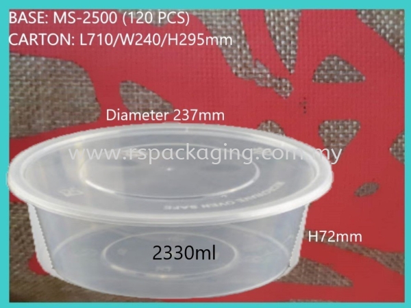 MS-2500 BASE+LIDS (120 PCS)x2 ROUND PLASTIC CONTIANER MICROWAVEABLE PLASTIC CONTAINNER Kuala Lumpur (KL), Malaysia, Selangor, Kepong Supplier, Suppliers, Supply, Supplies | RS Peck Trading