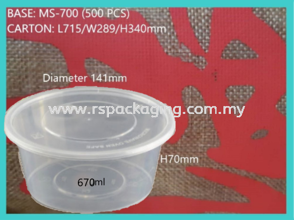 MS-700 BASE+LIDS (500 PCS)x2 ROUND PLASTIC CONTIANER MICROWAVEABLE PLASTIC CONTAINNER Kuala Lumpur (KL), Malaysia, Selangor, Kepong Supplier, Suppliers, Supply, Supplies | RS Peck Trading