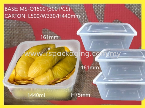 MS-Q1500 BASE+LIDS (300 PCS)x2 SQUARE PLASTIC CONTIANER MICROWAVEABLE PLASTIC CONTAINNER Kuala Lumpur (KL), Malaysia, Selangor, Kepong Supplier, Suppliers, Supply, Supplies | RS Peck Trading