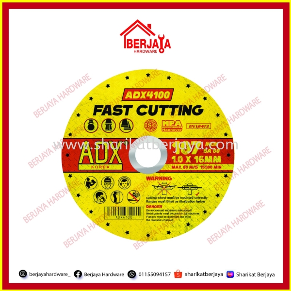 ADX4100 FAST CUTTING Akoda Discs & Wheel Hardware Johor, Malaysia, Ayer Hitam Supplier, Wholesaler, Supply, Supplies | Sharikat Berjaya