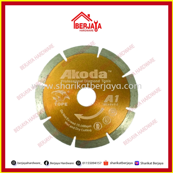 Akoda Diamond Blade Dry (GOLD) Akoda Discs & Wheel Hardware Johor, Malaysia, Ayer Hitam Supplier, Wholesaler, Supply, Supplies | Sharikat Berjaya