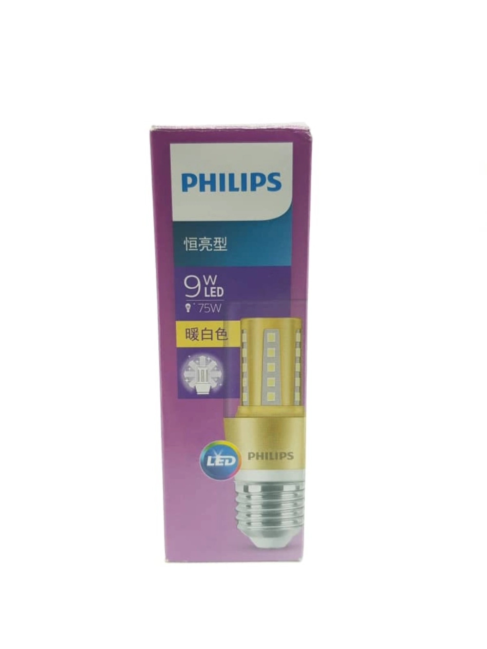 PHILIPS LEDSTICK 9W E27 220V CLEAR NON-DIMMABLE GOLD CORN BULB 3000K WARMWHITE