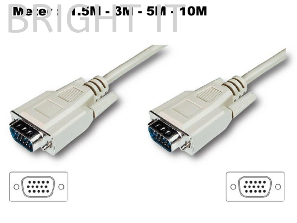 VGA Cable - Male-Male - 5meter Cable Computer Accessories Product Melaka, Malaysia, Batu Berendam Supplier, Suppliers, Supply, Supplies | BRIGHT IT SALES & SERVICES