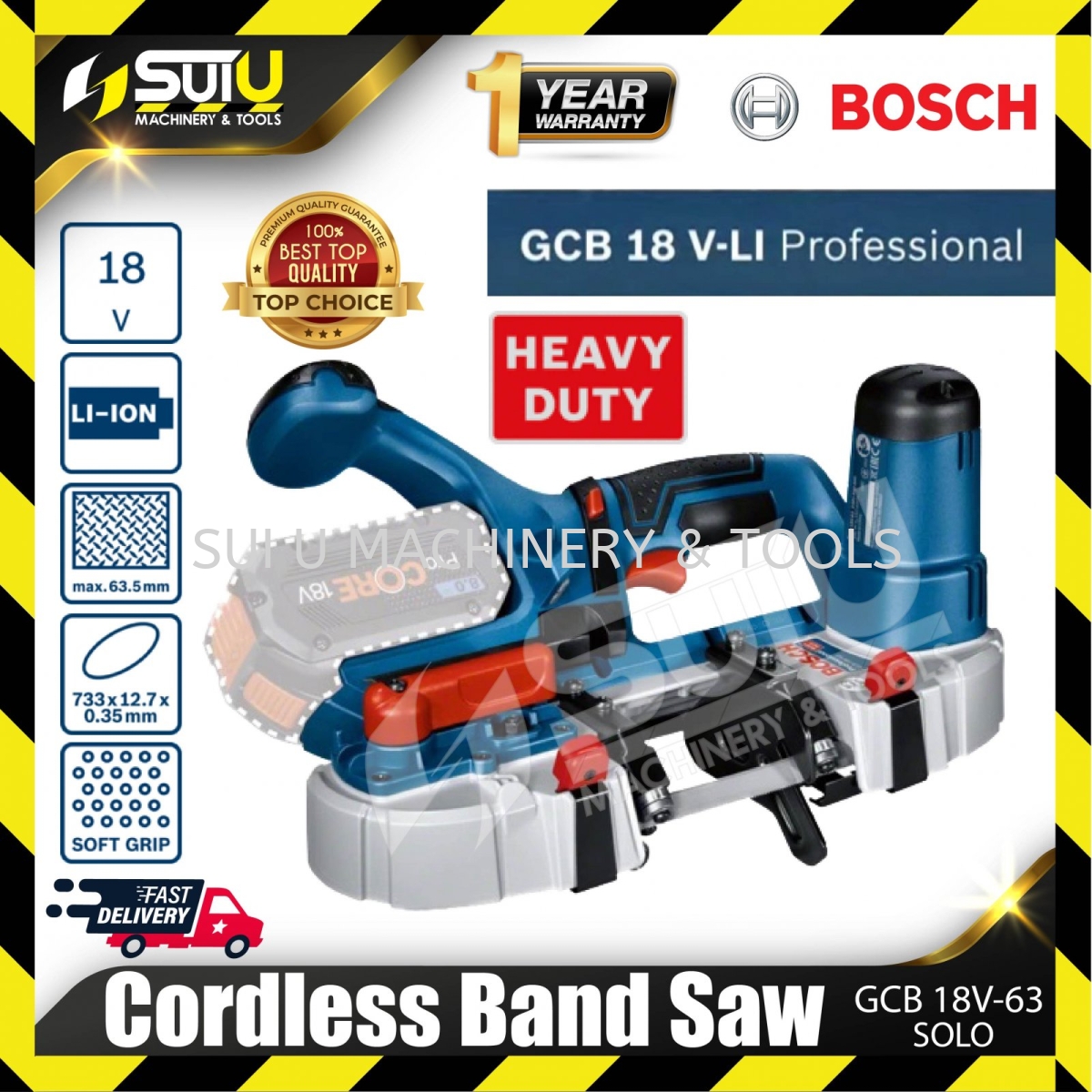 BOSCH GCB 18V-63 / GCB18V-63 Professional Cordless Band Saw (SOLO - No  Battery & Charger) Cordless