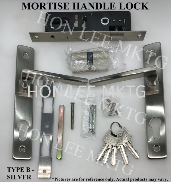 MORTISE HANDLE LOCK [TYPE B-SILVER]  MORTISE HANDLE LOCK [TYPE B-SILVER]  DOOR LOCK DOOR / WINDOW ACCESSORIES Selangor, Malaysia, Kuala Lumpur (KL), Semenyih Supplier, Suppliers, Supply, Supplies | Hon Lee Marketing Sdn Bhd