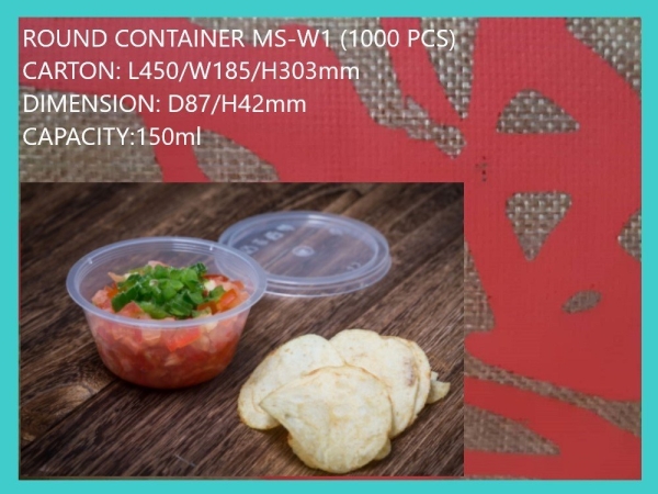 MS-W1 BASE+LIDS (1000 PCS)x2 ROUND PLASTIC CONTIANER MICROWAVEABLE PLASTIC CONTAINNER Kuala Lumpur (KL), Malaysia, Selangor, Kepong Supplier, Suppliers, Supply, Supplies | RS Peck Trading