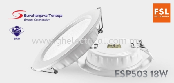 Fsl 6 18w Round Panel Light Or Downlight  FSL LED Lighting Kuala Lumpur (KL), Malaysia Supply, Supplier | G&H Electrical Trading Sdn Bhd