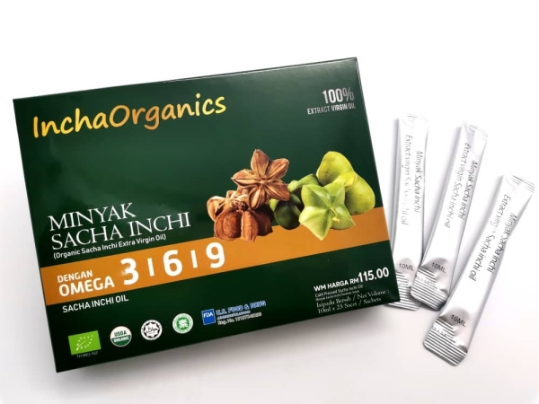 Incha Organics Sacha Inchi 10ml 25sachets / box - RM 115 Others Malaysia, Johor Bahru (JB) Supplier, Suppliers, Supply, Supplies | Sacha Inchi Marketing Sdn Bhd