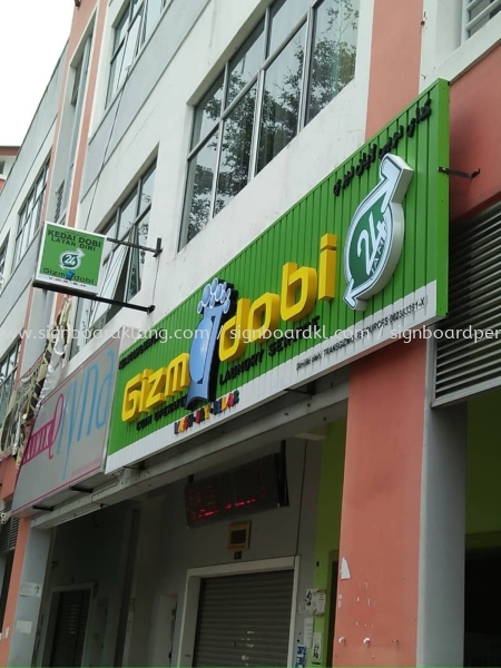 Gizm dobi aluminium ceiling trism strip 3D lettering frontlit signage singboard Aluminum Ceiling Trim Casing 3D Box Up Signboard Kuala Lumpur (KL), Malaysia Pembinaan, Pasang, Pembekal | Great Sign Advertising (M) Sdn Bhd