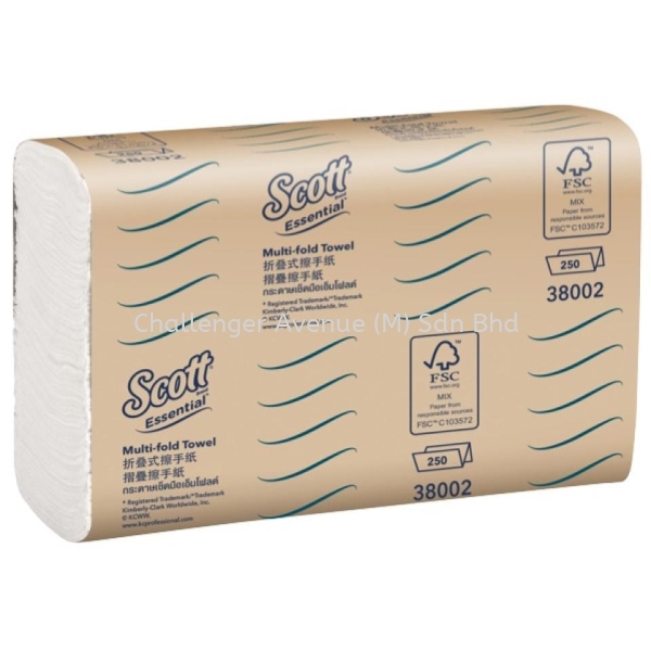 SCOTT® Essential™ Multi-Fold Hand Towel Airflex (38002) Scott Kimberly-Clark Selangor, Malaysia, Kuala Lumpur (KL), Subang Jaya Supplier, Suppliers, Supply, Supplies | Challenger Avenue (M) Sdn Bhd