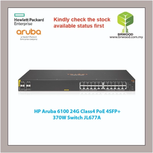 HP Aruba JL677A: CX6100 24G Class 4 PoE 4-SFP+ 370W SWITCH