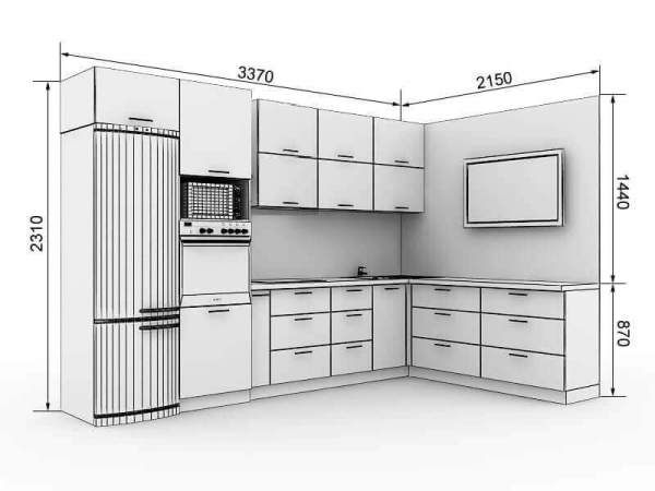 L shape build in pantry cabinet design drawing 1 Pantry Design Office Renovation Malaysia, Selangor, Kuala Lumpur (KL), Seri Kembangan Supplier, Suppliers, Supply, Supplies | Aimsure Sdn Bhd